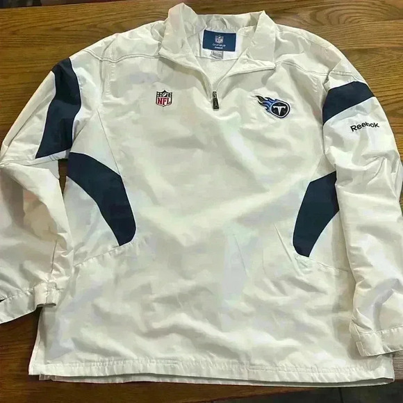 EUC Reebok NFL On Field Team Apparel Tennessee Titans  1/4 Zip jacket  Size‎ XL - Picture 1 of 6